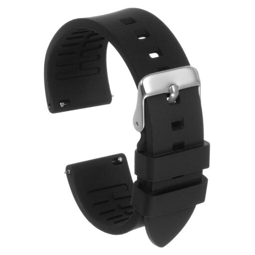 uxcell シリコンウォッチバンド 24mm 幅 クイックリリース ソフトラバー 防水 交換品ウォッチストラップ 銀色ステンレススチールバックル付き 男女兼用 黒 uxcell シリコンウォッチバンド 24mm 幅 クイックリリース ソフトラバー 防水 交換品ウォッチストラップ 銀色ステンレススチールバックル付き 男女兼用 黒