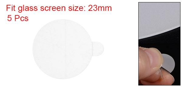 uxcell 5個セットのウォッチガラススクリーンプロテクター 23mm アンチブルーライト TPU アンチスクラッチ 防水 ユニバーサル ラウンドスマートウォッチ スクリーン保護フィルムプロテクター