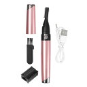 VOCOSTE 眉毛トリマー 電動眉毛修剪器 女性用眉毛剃刀 眉毛修剪器 臉部 唇部 腋下 腿部 身體用 電池操作 便攜式 桜色