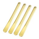 VOCOSTE メイク用スパチュラ 化粧スプーン ミニスプーン 顔用化粧クリーム スキンケアツール 亜鉛合金 59x7.5mm 4個 金色