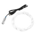 ACROPIX 1.5m 4.92ft 5mm 0.20" カー PMMA サイドグローファイバーオプティックケーブルキット ブルー LED アルミニウム合金イルミネーター 12V 1W ガイドライトソースデコレーション - 2個パック