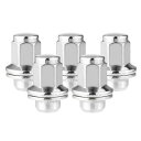 VekAuto To yotaに対応タンドラシーケンシャ2008-2021用 5個 ホイールナット クロムメッキ仕上げ M14x1.5炭素鋼製シルバートーンタイヤナット