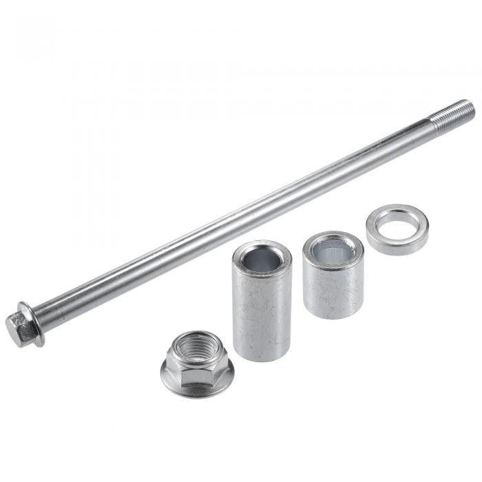 A ABSOPRO フロントリアアクスル ブッシュ ネジボルトM12 250mm ダ ートバイク スクーター ATV ホイールアクスル スチール合金 シルバートーン