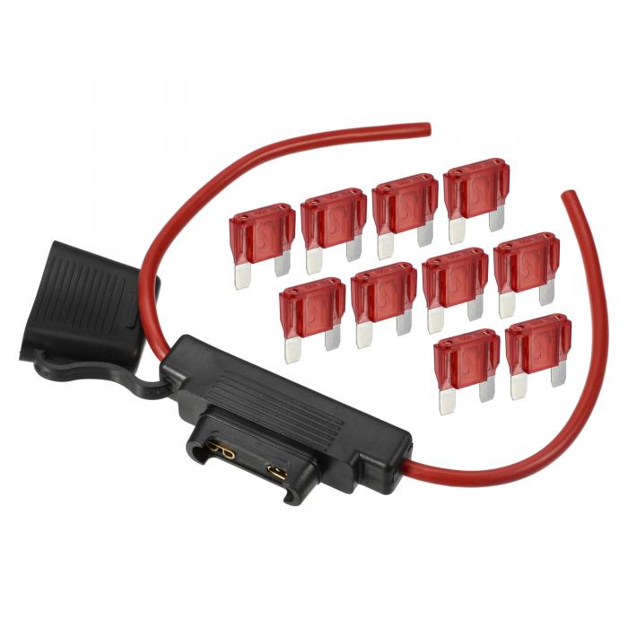 A ABSOPRO ヒューズホルダー 最大50A ブレードスタイルヒューズ 10 AWGヒューズホルダー 防水10ゲージ..