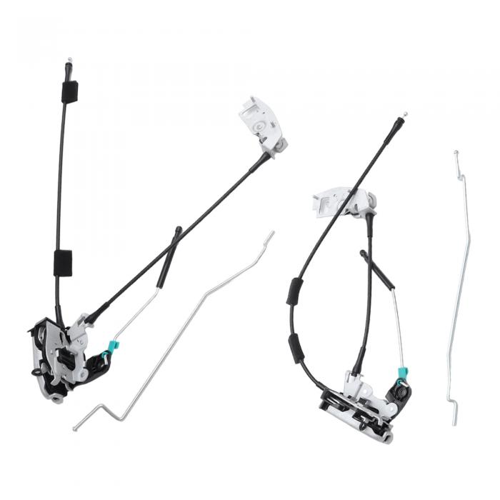 Hihaha No.8C2Z-1-264A00-B/6C2Z-15431A02-AA 車ドアラッチアセンブリ ケーブルロッド付き Fordに対応 Econoline E150 E250 E350 Van 1992-2014 / フロント右ヒンジリア右ドアラッチ / 2 個