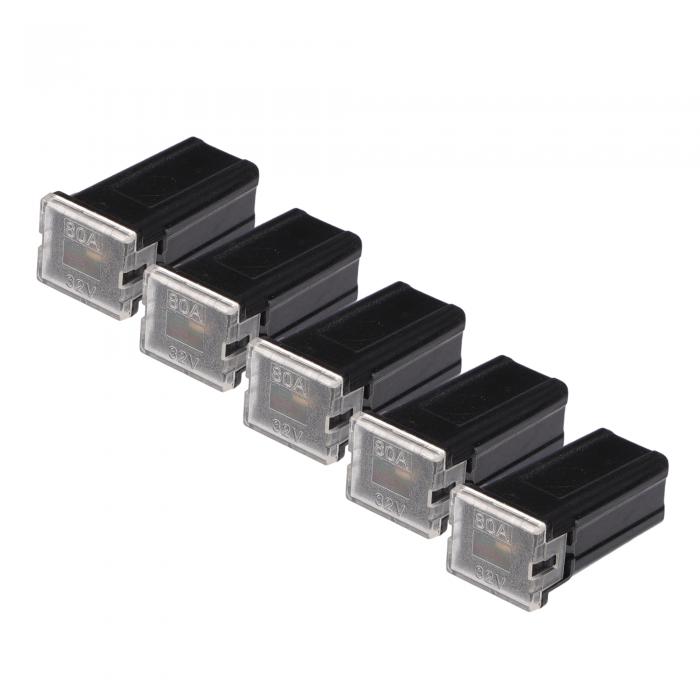 Hihaha 80A マイクロカートリッジヒューズ / エンジン内部用 FMM M-Case タイプヒューズ カー トラック用 / 耐久性のあるプラスチックと金属 / 黒 5