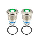 Hihaha 車載用インテリアインジケーターライト / 耐久性 12mm / 2個入り 緑