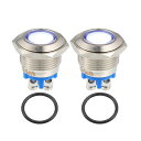 Hihaha 車両トラックボート用のインテリアインジケーターライト/内部LEDシグナルランプ/耐久性 16mm/2個セット ホワイト