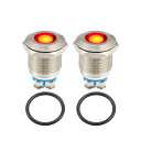 Hihaha 車両用インテリアインジケーターライト / 耐久性 12mm / 2個セット 赤色