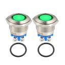 Hihaha 車両トラックボート用のインテリアインジケーターライト/内部LEDシグナルランプ/耐久性 16mm/2個セット 緑