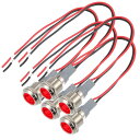 Hihaha 車載用インテリアインジケーターライト / 耐久性 12mm / 5個セット 赤色