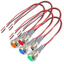 Hihaha 車両トラックボート用のインテリアインジケーターライト/内部LEDシグナルランプ/耐久性 12mm/5個セット