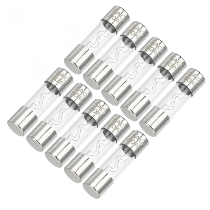 Partuto 10個入り 50Aユニバーサル AGUガラスヒューズ - 車用ヒューズチューブ 電力安全保護ガラスチュ..