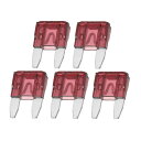 Partuto 5個セット ミニ40AMP APM/ATMユニバーサル カーヒューズ ブレードスタイル ヒューズ ショートサーキット保護 - 自動車 カー ボート トラ ック SUV RV - プラスチック メタル ディープパープル