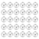 PATIKIL 14 mm イヤリングバック 100個 パールピアスバック交換 イヤリングバッキングロックサポート 大 人工パール装飾 スタッド 耳リフト 宝石作り用 シルバー ホワイト(3)