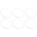 PATIKIL 250 mm プラスチッククラフトリング 6個 PP プラスチック ドリームキャッチャーリング マクラメリース フローラルラウンドフープリング DIY クラフト壁掛け結婚式装飾用 ホワイト