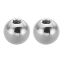 PATIKIL M5x15mmボールナットノブ 2個セット 女性用スレッド 304ステンレススチール製ラウンドブ ラインドホールスクリューキャップカバー 照明機...