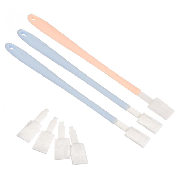 PATIKIL 使い捨て 隙間掃除ブ ラシ トイレ 隅 掃除道具 2本 ハンドルと100本 ブ ラシヘッド 窓 溝 キー..