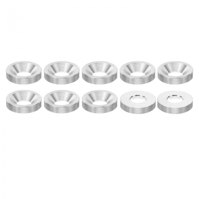 PATIKIL M6仕上げ皿座金 10個 16 mm直径 3.5 mm高さ ソリッド 304ステンレス鋼 CNC 仕上げカップワッシャー 皿ねじ頭ガスケット 建設用