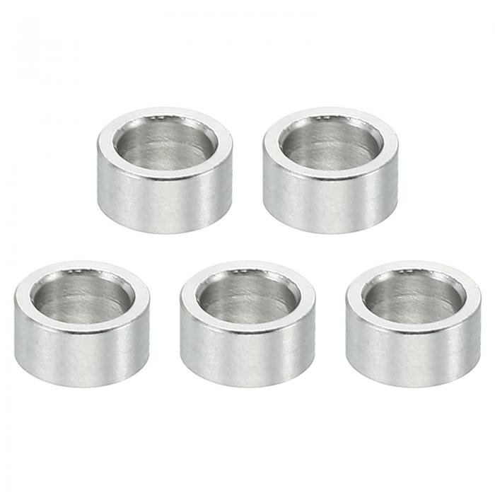 PATIKIL M4ステンレススペーサー 5個セット メタルスペーサー ステンレススチール 4.1mm内径×6mm外径×3 mm長 ステンレススチールスペーサー スクリュースタンドオフ 5/32