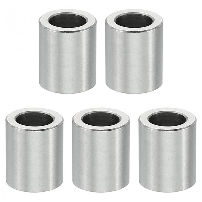 PATIKIL M5ステンレススペーサー 5個入り メタルスペーサー ステンレススチール 5.1mm内径×8mm外径×10mm長 ステンレススチールスペーサースクリュースタンドオフ 1/5
