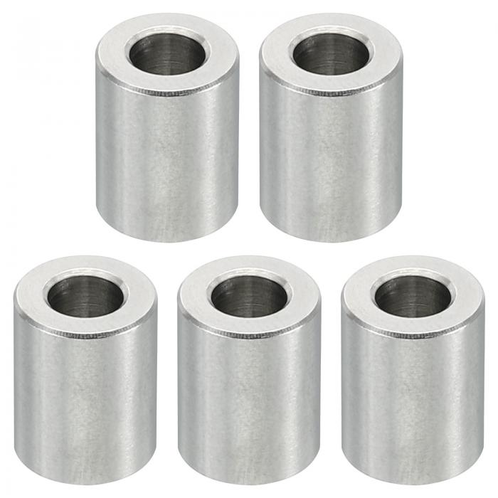 PATIKIL M5ステンレススペーサー 5個入り ステンレススチール製 5.2mm内径×10mm外径×12mm長 1/5