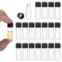 PATIKIL 2ml クリアガラスボトル 100個パック サンプルボトル スクリューキャップ付き しやくメディアボトル 液体サンプル用 ガラスボトル リーク防...