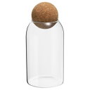 PATIKIL 800ml/27oz ガラス保存容器 ボールコルク付き キッチンガラス瓶 キャンディジャー デコラティブガラスカ ニスター ナッツ 砂糖 コーヒー豆用