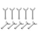 PATIKIL 1-1/2" バットピン 10セット 304ステンレス製ポタリーピン 標準 スローホイールヘッドセラミックバットに適合する ポタリーシステム 交換用ピンツール 陶芸建築家具用