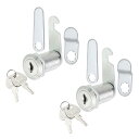 PATIKIL 1-3/8" キーカムロック2個セット ファイル引き出し セキュアな収納ツールボックス メールボックス 交換ロック シルバートーン