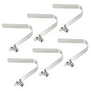 PATIKIL カヤックパドルスナップ10x6mm 6個入りテントポールクリップ スチールV字型シングルピンプッシュボタンスプリングクリップ キャンプオーニング用 チューブポールクリップ(4)