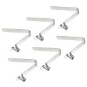 PATIKIL 8x5mm カヤックパドルスナップ 6個セット テントポールクリップ スチール V字型 単一ピン プッシュボタン スプリングクリップ ロック チ...