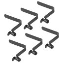 PATIKIL カヤックパドルスナップ8x5mm テントポールクリップ6個セット スチールV字型シングルピンプッシュボタンスプリングクリップ キャンプオーニング用 黒(4)
