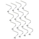 PATIKIL カヤックパドルスナップ8x8mm 16個入りテントポールクリップ スチールV字型シングルピンプッシュボタンスプリングクリップ キャンプオーニング用 チューブポールクリップ(4)