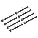 【期間限定10%OFF】PATIKIL スケートボードハードウェアキット 50 cm 取付ねじ 全ねじボルト ナットセット スケートボードクルーザー用 黒