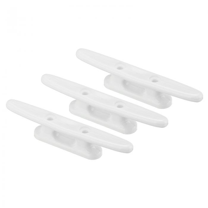 PATIKIL 100 mm ナイロンボートドッククリート 3個 カヤック 小型ロープタイクリート ドック マリンデッキボート カヌー カヤック 装飾用 ホワイト