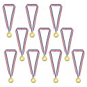 PATIKIL ブ ランクの受賞メダル 10個 金賞メダル ネックリボン付き メダル作成キット 優勝メダル賞品 スポーツゲーム大会用