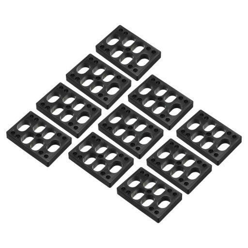 PATIKIL 1/2"スケートボードライザーパッド 10個入りPU製3x2"スケートボードライザーパッド 角度付きウェッジショックパッド 黒 PATIKIL 1/2"スケートボードライザーパッド 10個入りPU製3x2"スケートボードライザーパッド 角度付きウェッジショックパッド 黒