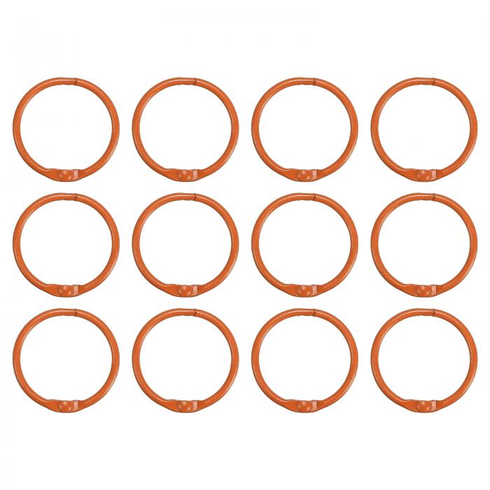 PATIKIL 30 mm ルーズリーフバインダーリング 12個 2.2 mm メタルフラッシュカード 製本リング キーホ..