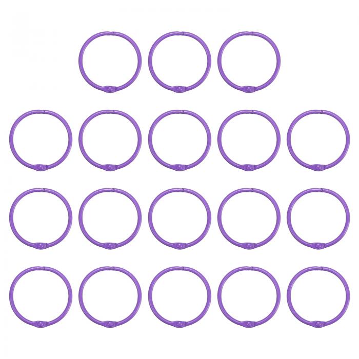 PATIKIL 45 mm ルーズリーフバインダーリング 18個 3 mm メタルフラッシュカード 製本リング キーホル..