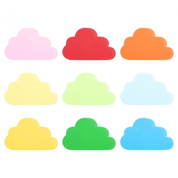 PATIKIL クラウドカットアウト 108パック 紙 クラウド カラフルなクラウドカットアウト 教室 装飾DIYクラフトプロジェクト 様々な色