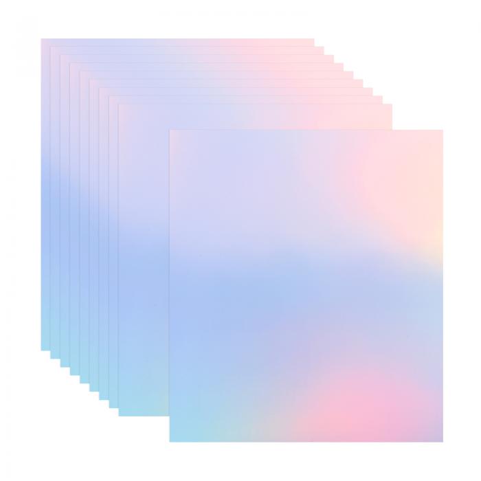 PATIKIL A4ホログラフィックカードストック 10枚入り メタリックな虹色ミラーペーパーステッカーフォイルボード スクラップブックポスターDIYクラフト スタイル10