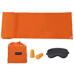 PATIKIL 210x75 cm 寝袋ライナー 軽量 ソフト トラベルキャンプシート スリープサック コンパクト寝袋セット キャリーバッグ付き バックパッキング キャンプ トラベル ホテル用 オレンジ