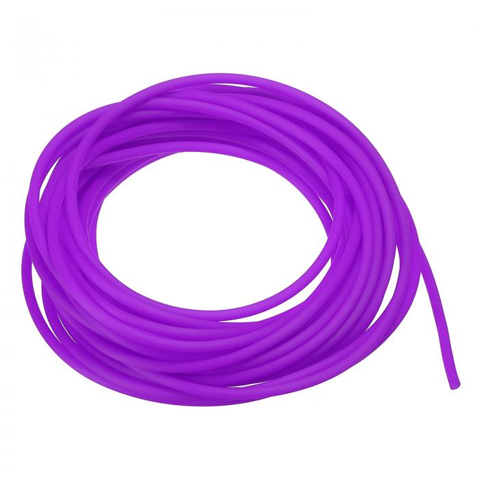 PATIKIL ゴムコードチューブ 5 M シリコン中空チューブ 2 mm外径 1 mm内径 DIY クラフト ビーズ ネックレス ブレスレット用 パープル