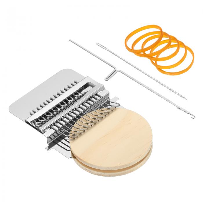 PATIKIL 14フックミニ織機キット 金属製 小さな繕い編み道具 洋服 修理 編み物 ステッチ DIY用アクセサ..