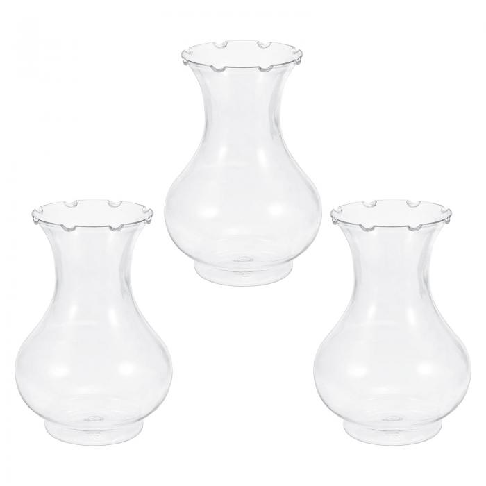 PATIKIL クリア電球花瓶 3個 電球花瓶 小さな花瓶 装飾的なつぼみの花瓶 家の装飾 居間のテーブル装飾用