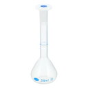 PATIKIL 25ml メスフラスコ ポリプロピレン 目盛り付き 容積メスフラスコ プラグキャップ付き 許容範囲0.3 ml 科学実験用 半透明