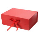 PATIKIL 33 x 25 x 12 cm 磁気ギフトボックス 折りたたみ可能 紙 パーティー記念品ボックス 蓋とリボン付き 結婚式 バレンタインデー 誕生...