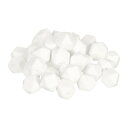 PATIKIL 17mm六角シリコンビーズ 30個セット ポリゴン形状 ゴム製ロースビーズ キーホルダー ネックレス ブレスレット 宝石リー作り DIYペン用 ホワイト(3)