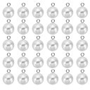 PATIKIL 16 mm パール装飾 100個 パールビーズ フェイクパール ペンダント装飾 美しい DIY 宝石作成 ブレスレット イヤリング ネックレス ウェディング クラフト用 シルバーホワイト